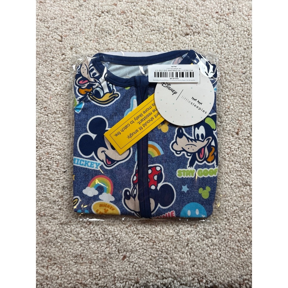Little Sleepies dark blue Disney Mickeys Clubhouse shorty Zippy 18-24 mo